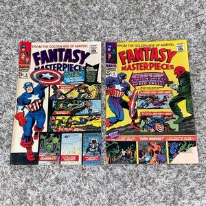 VINTAGE 1966 MARVEL FANTASY MASTERPIECES Golden Silver Age Big Comic Books 5-6
